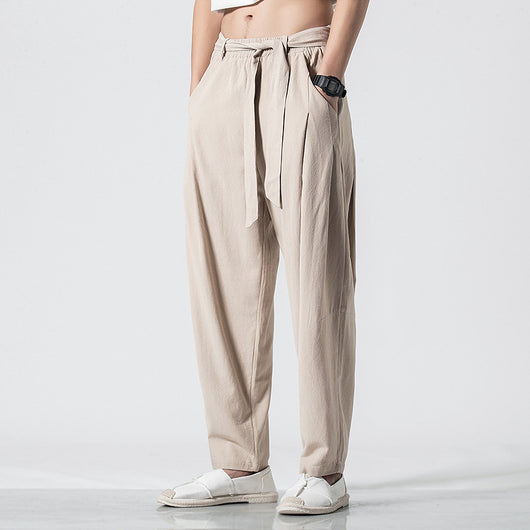 Pantalones Harem de Corte Recto