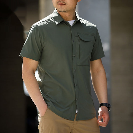 Camisa Casual Hombre Manga Corta Transpirable - Image 2