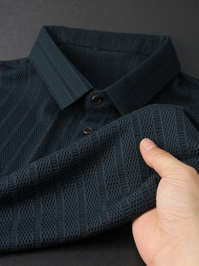 Polo Hombre Ice Silk Malla Transpirable - Diseño Moderno Hueco - Image 24
