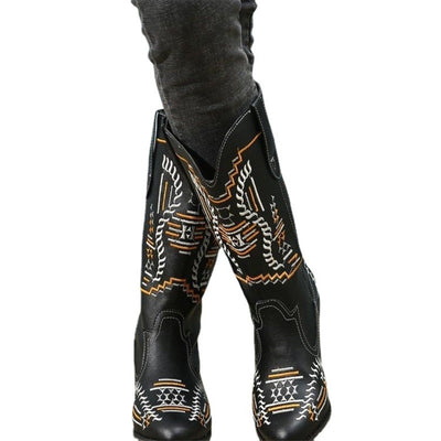 Botas Altas de Tacón Fino con Punta Afilada Estilo Retro Europeo - Image 8