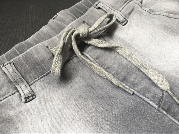 Pantalones Deportivos Elásticos Grises Talla Grande para Mujer