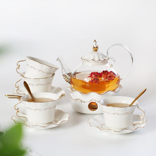 Juego de Té de la Tarde Porcelana Británica con Flores - Image 6