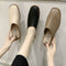 Sandalias de Cuero Suave con Tacón Bajo Baotou para Mujer