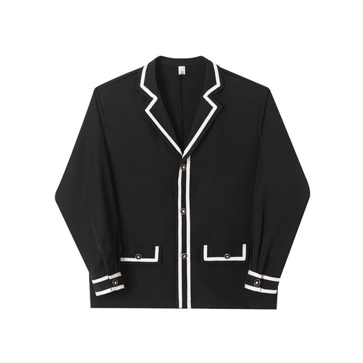 Camisa Ejecutiva de Manga Larga con Solapa para Hombre - Image 6