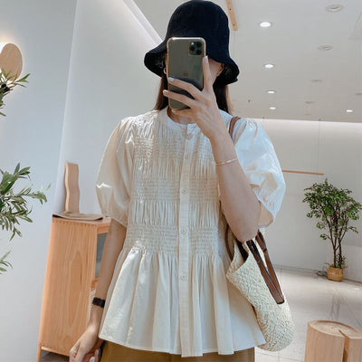 Blusa Suelta Reductora de Manga Corta para Mujer - Verano - Image 17