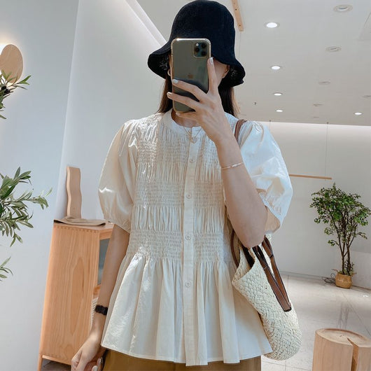 Blusa Suelta Reductora de Manga Corta para Mujer - Verano - Image 17
