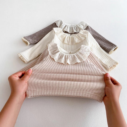 Blusa de Encaje con Cuello Peter Pan para Mujer - Image 3
