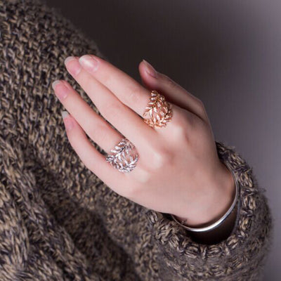 Anillos de Plata 'Hoja de Mimosa' - Image 3