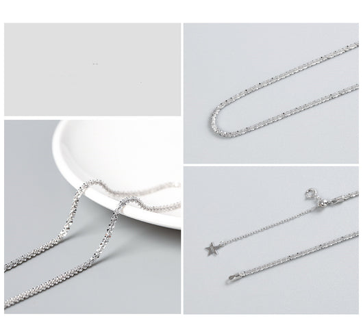 Cadena de Plata Esterlina para Clavícula - Diseño Coreano y Europeo - Image 4