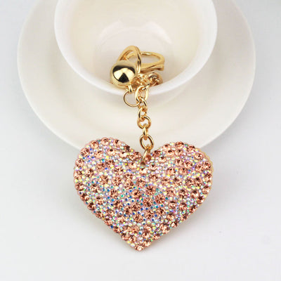 Llavero de Corazón Diamante en Tonos Melocotón - Image 2