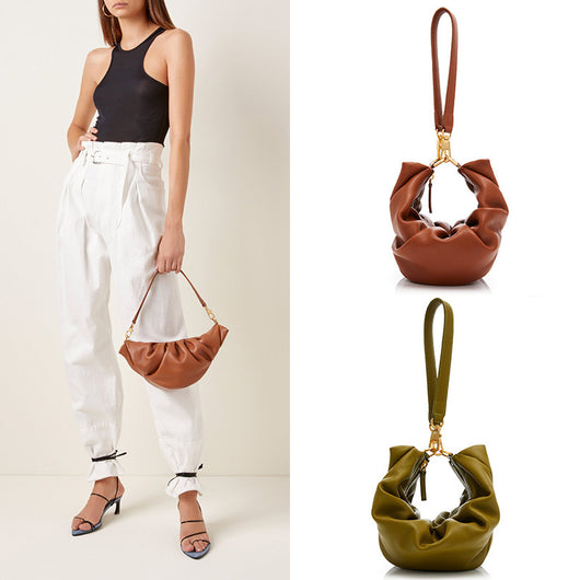 Bolsa Bandolera Asimétrica Croissant con Diseño Creativo