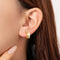 Aretes Círculo Geométrico en Plata Esterlina 925 para Mujer