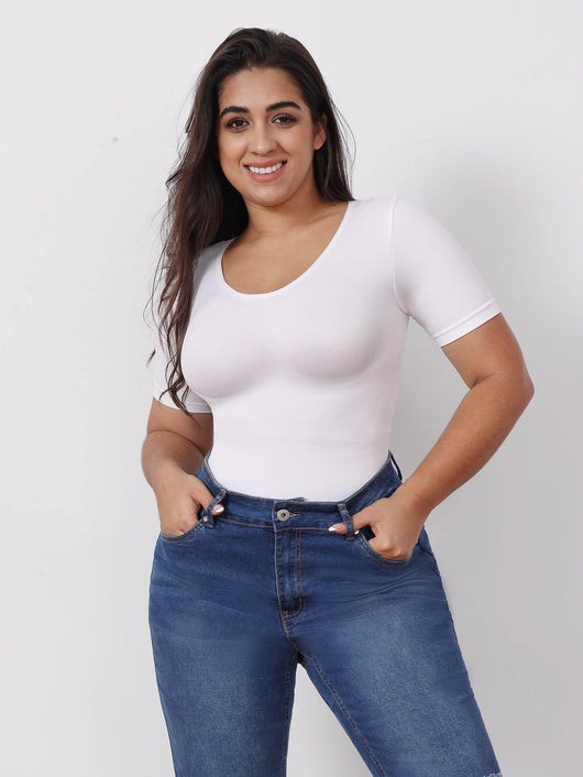 Corset Reductor con Manga Corta - Ajuste Abdominal para Mujer - Image 18