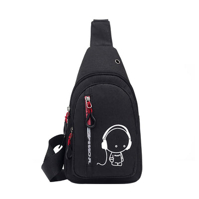 Bolsa Pectoral Nylon con Detalles Luminosos para Hombre - Image 16