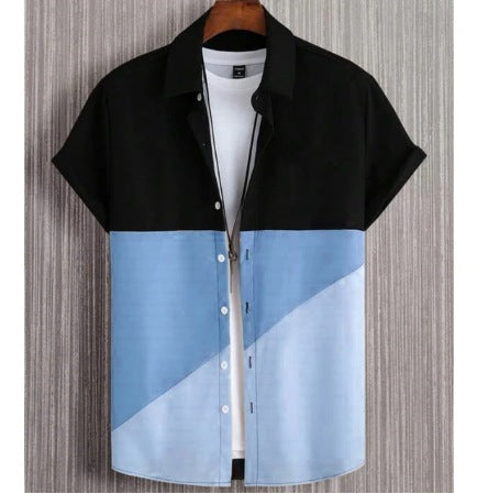 Camisa Casual para Hombre con Estampado Digital y Cuello de Pie - Image 10