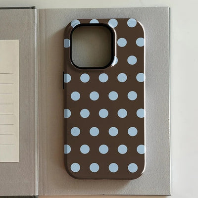 Funda para Celular Lunares Marrón y Rojo Lujo - Image 6
