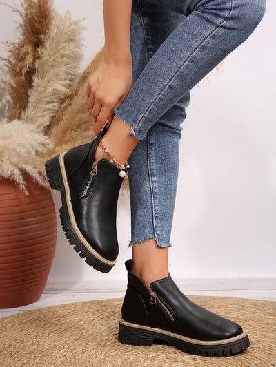 Botas de Tacón Alto Redondo para Otoño e Invierno - Image 12