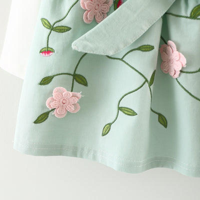 Conjunto de Vestido Princesa de Algodón para Niña - Dos Piezas Manga Larga Otoño - Image 4