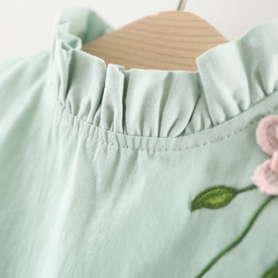 Conjunto de Vestido Princesa de Algodón para Niña - Dos Piezas Manga Larga Otoño - Image 2
