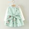 Conjunto de Vestido Princesa de Algodón para Niña - Dos Piezas Manga Larga Otoño