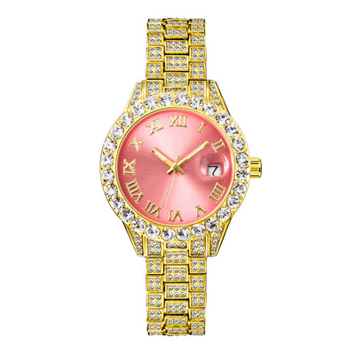 Reloj de Cuarzo para Mujer con Incrustaciones de Diamantes, Resistente al Agua y Esfera Luminosa - Image 6