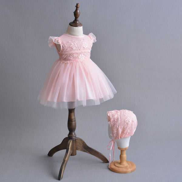 Vestido Princesa de Verano para Bebé - Malla Transpirable y Encaje Ligero