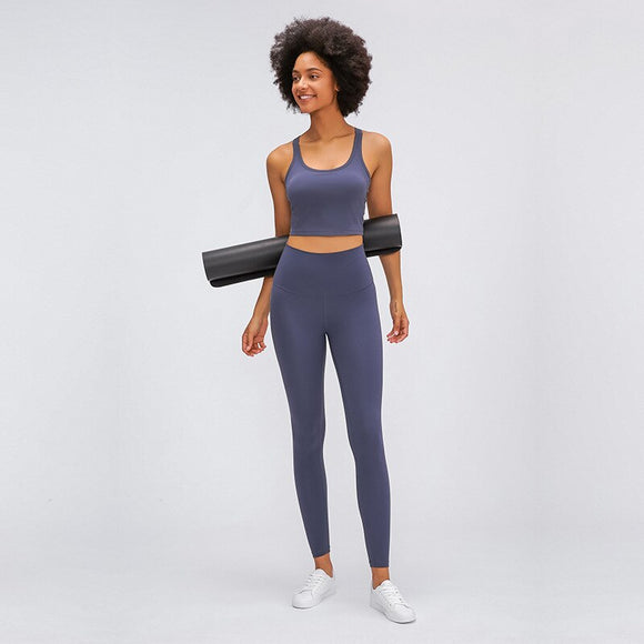Women's Fitted Sports Leggings - 7/8 Yoga and Fitness Pants