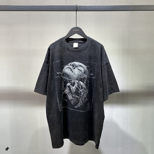 Playera Hip Hop Calavera Negra de Alto Impacto para Hombre