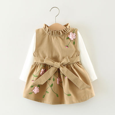 Conjunto de Vestido Princesa de Algodón para Niña - Dos Piezas Manga Larga Otoño - Image 7