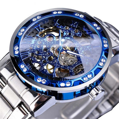 Reloj Mecánico Hueco con Cristales Brillantes - Image 3