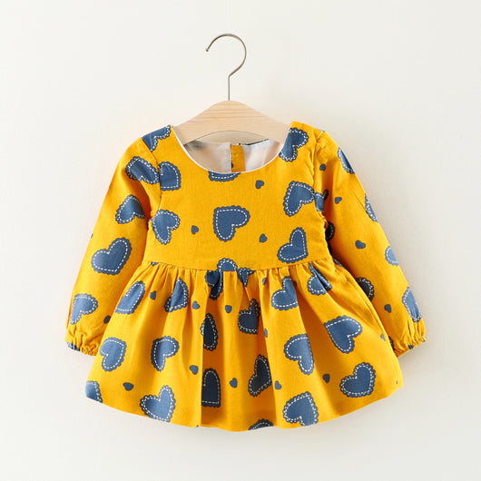Vestido Infantil de Algodón con Mangas Largas - Diseño Princesa Cartoon para Otoño - Image 5