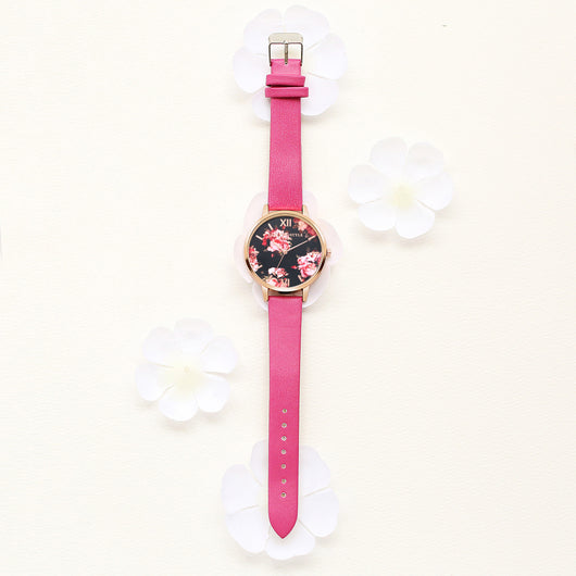 Reloj de Pulsera Lvpai para Mujer en Oro Rosa con Diseño Floral y Correa de Cuero - Image 14