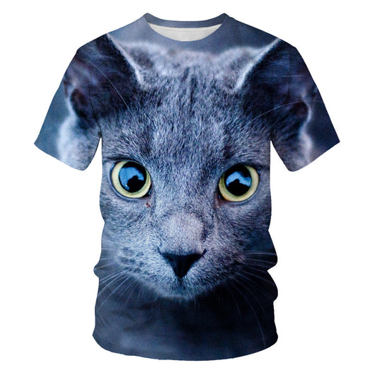 Playera Hombre Estampado Gatos 3D Impresión Digital - Image 5