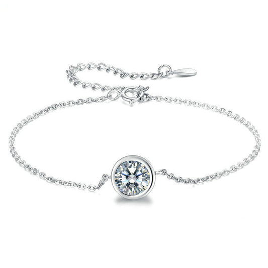 Pulsera de Circonia Cúbica Redonda Minimalista