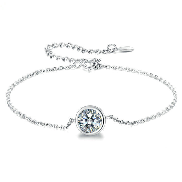 Pulsera de Circonia Cúbica Redonda Minimalista