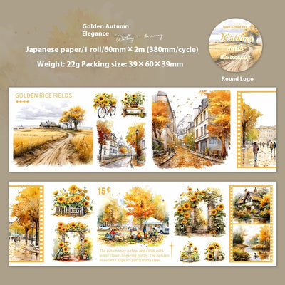 Set de Cintas Decorativas Adhesivas Paisajes Cuatro Estaciones - 6 Modelos para Scrapbooking y DIY - Image 8