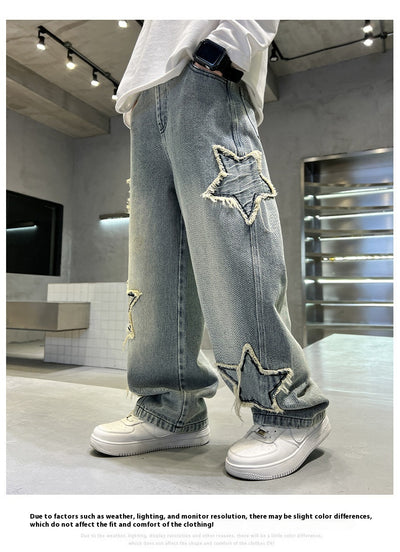 Jeans Anchos Pentagrama para Niños - Estilo Moderno y Cómodo - Image 19