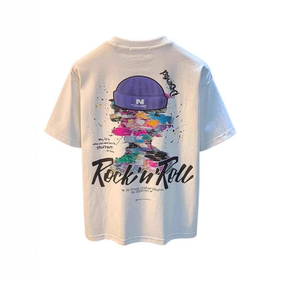 Camiseta Suelta Estampada Casual Versátil para Hombre - Image 5
