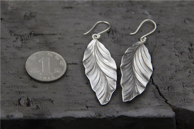 Aretes de Plata 925 Diseño Hoja - Elegancia Minimalista - Image 3