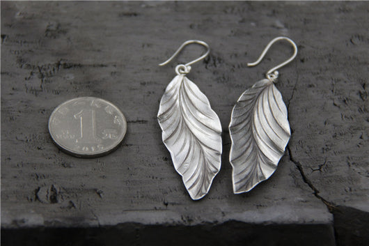 Aretes de Plata 925 Diseño Hoja - Elegancia Minimalista - Image 3