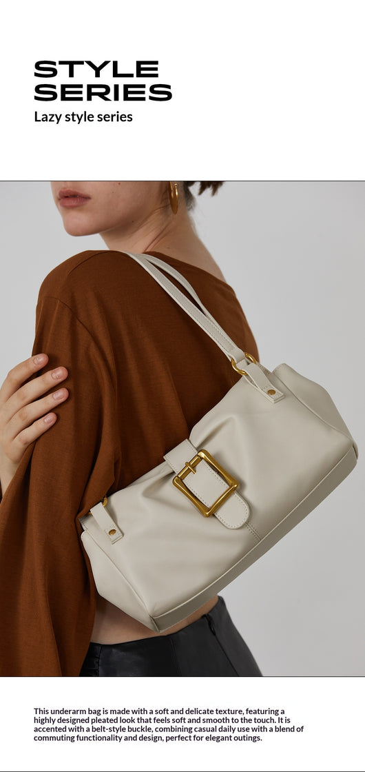 Bolso Tote Axilar de Cuero Genuino para Mujer - Image 9
