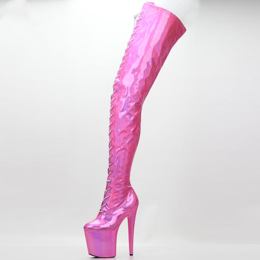 Botas Muslo Tacón Super Alto 20cm - Elegancia Extrema
