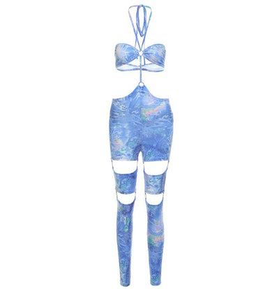 Mono Corto Halter Sexy con Cutouts y Hebilla Ajustable - Image 8