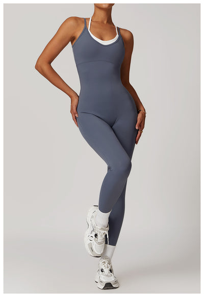 Jumpsuit Deportivo Bicolor con Tirantes Ajustables - Image 25
