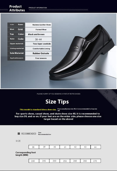 Zapatos de Cuero para Hombre Casual Negocios con Suela Flexible - Image 7