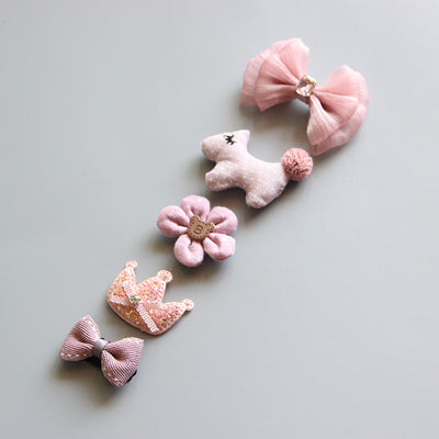 Set de 5 Diademas Princesa para Bebé con Horquillas Decorativas - Image 15
