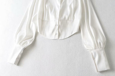 Blusa Ejecutiva con Cintura Anudada y Mangas Globo - Image 31