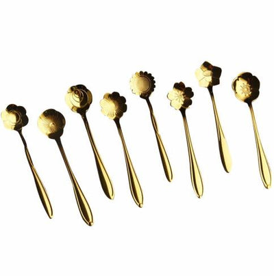 Cucharillas de Postre Diseño Rosa Acero Inoxidable Premium - Image 7