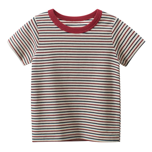 Camiseta de Rayas Cuello Redondo Manga Corta - Image 4