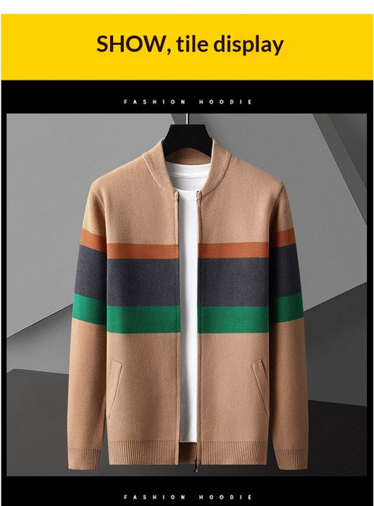 Cardigan Tejido para Hombre - Abrigo Versátil Primavera y Otoño - Image 20